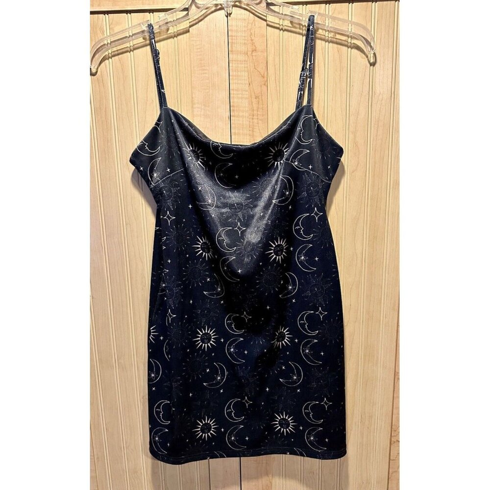 Urban Outfitters Black Moon & Sun Slip Mini Dress